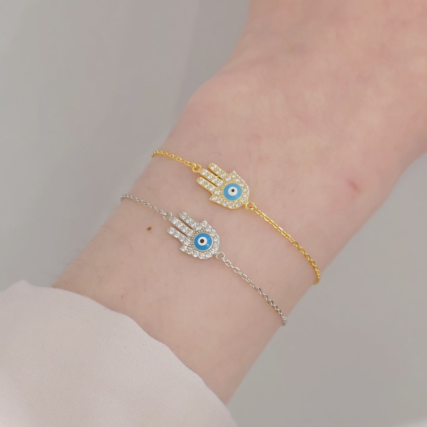 Hamsa Blue Evil Eye Bracelet