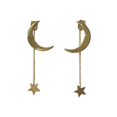 Crysta Moon Star Dangle Earrings