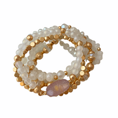 Druzy Stretch Bracelet Set