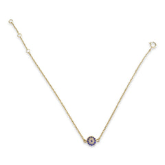 Evil Eye Sparkle Small Disc Bracelet