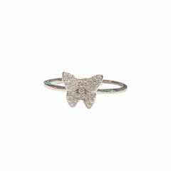 Sweet Butterfly Pave Ring