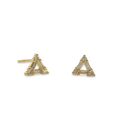 Geovana Triangle Baguette Studs