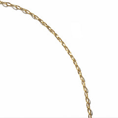 Linked Diamond Cut Chain Necklace 20” & 24”