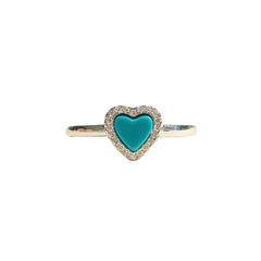 Turquoise Heart Ring