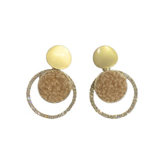 Kory Fuzzy Round Earring