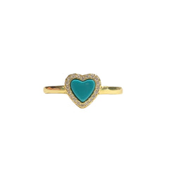 Turquoise Heart Ring