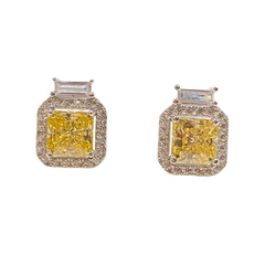 Adriene Birthstone Square Studs