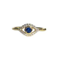 Evil Eye Sapphire Ring