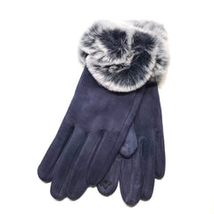 Wavy Fur Cuff Gloves