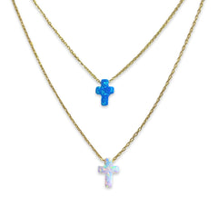 Opaline Cross Necklace