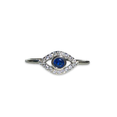 Evil Eye Sapphire Ring