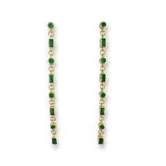 Amy Geovana Bezel Drop Earrings