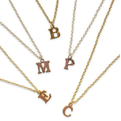 Initial Typeface Necklace