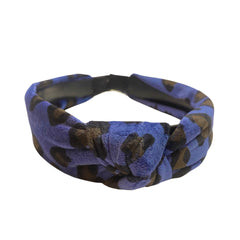 Abby Velvet Leopard Knot Headband