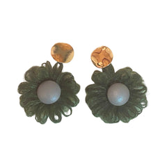 Kory Fuzzy Flower Earrings