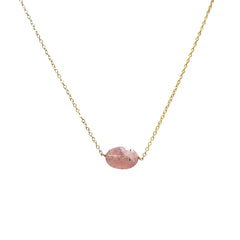 Crysta Oval Gemstone Necklaces