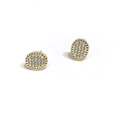 Geovana Oval Pave Studs