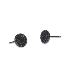 Geovana Round Pave Disc Studs