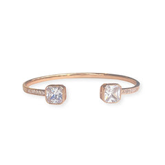 Princess Bezel Sparkle Cuff Bracelet