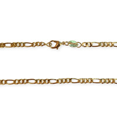 18K Gold Filled Figaro 3mm Chain Necklace