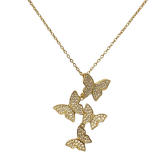 Butterfly Cluster Necklace