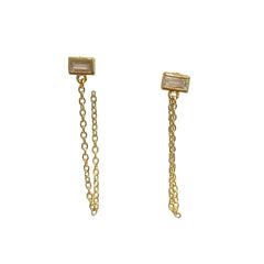 Amy Sparkle Chain Studs