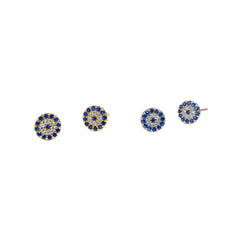 Mini Evil Eye Disc Studs