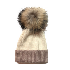 Cara Two Tone Pom Pom Hat