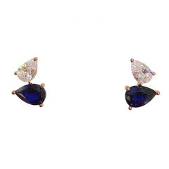 Kory Double Teardrop CZ Studs