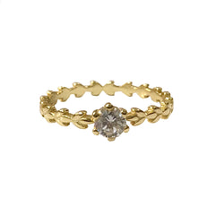 Round CZ Vine Ring