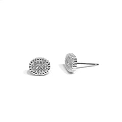 Geovana Oval Pave Studs