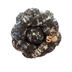 Tweed Flower Brooch