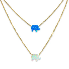 Mini Opaline Elephant Necklace