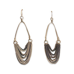 Draped Mixed Metal Earrings