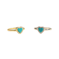 Turquoise Heart Ring