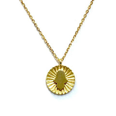 Hamsa Brass Necklace