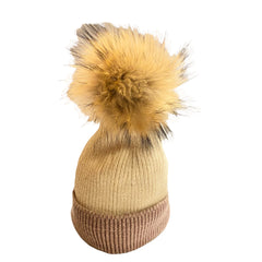 Cara Two Tone Pom Pom Hat