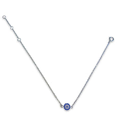 Evil Eye Sparkle Small Disc Bracelet