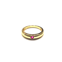 Amy Thick Heart Gold Ring