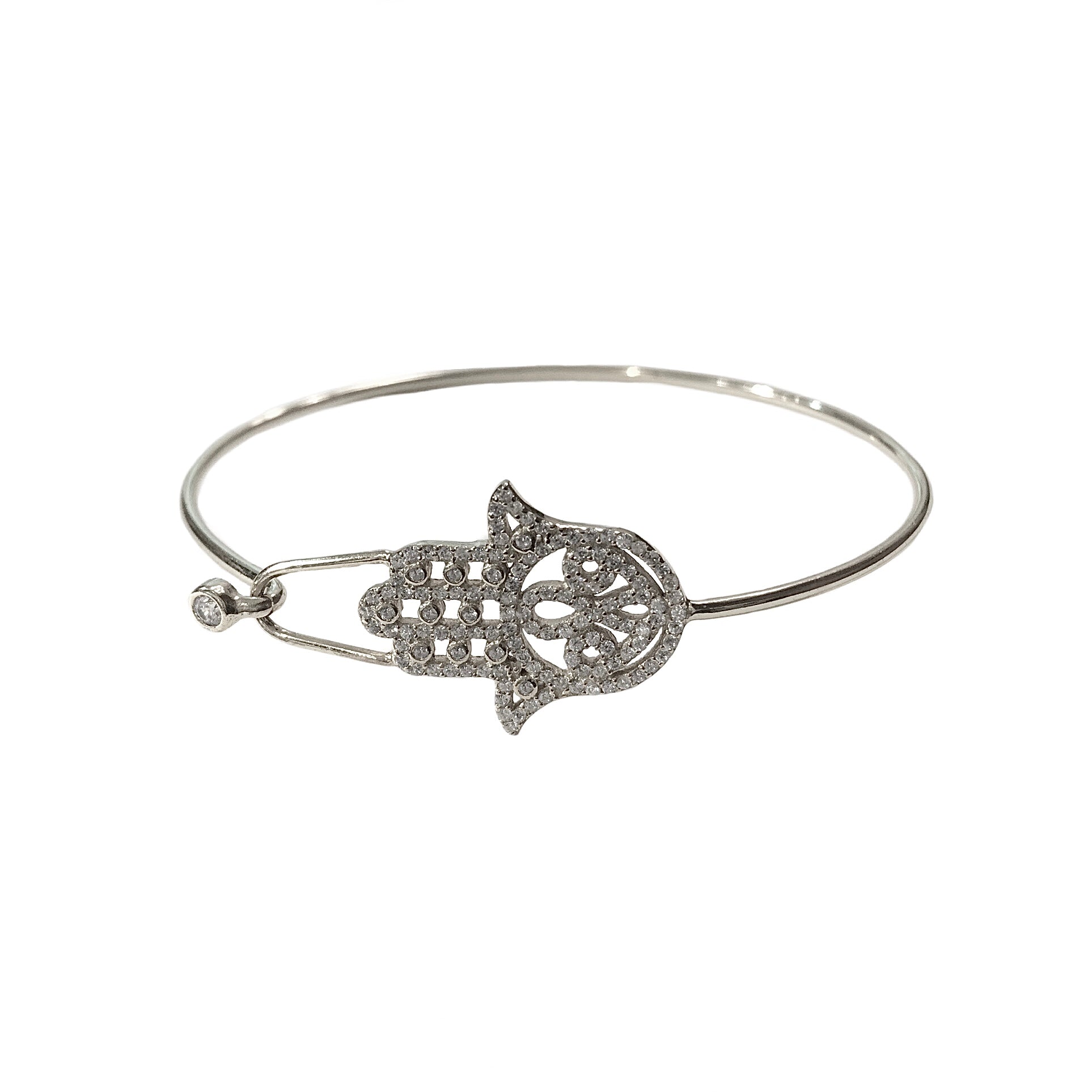 Silver Fatima Hand Bracelet | Lily Charmed