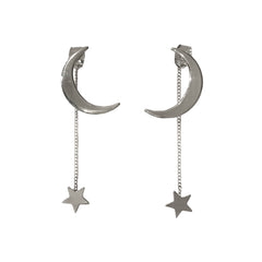 Crysta Moon Star Dangle Earrings