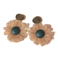 Kory Fuzzy Flower Earrings